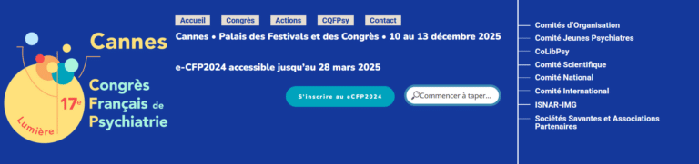 Lire la suite à propos de l’article Congrès Français de Psychiatrie du 10 au 13 Décembre 2025 à Cannes