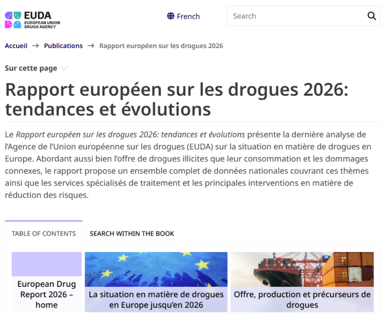 Lire la suite à propos de l’article Rapport européen sur les drogues 2026