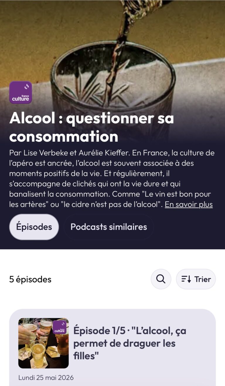 Lire la suite à propos de l’article Alcool : questionner sa consommation un podcast en série – 5 épisodes